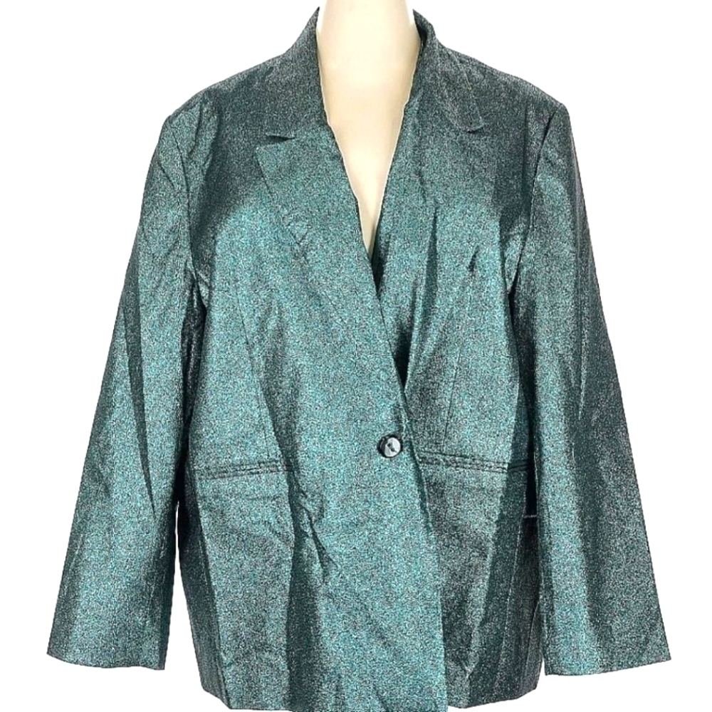 Nasty Gal Inc Metalic Blazer Size 18 NWT - Picture 1 of 7